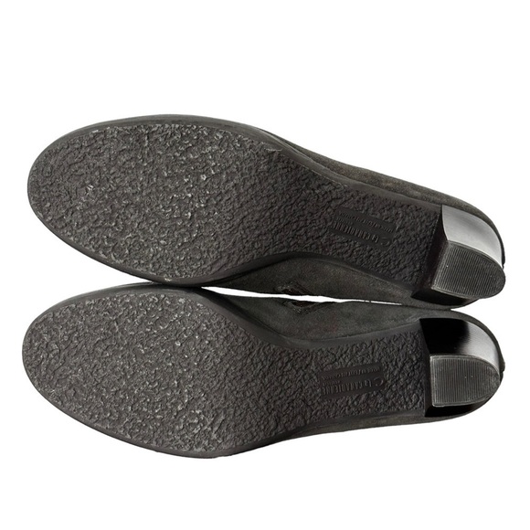 La CANADIENNE Gray Suede Heeled‎ Bootie Leather Ankle Boot Winter Boot Size 9 - Picture 6 of 7